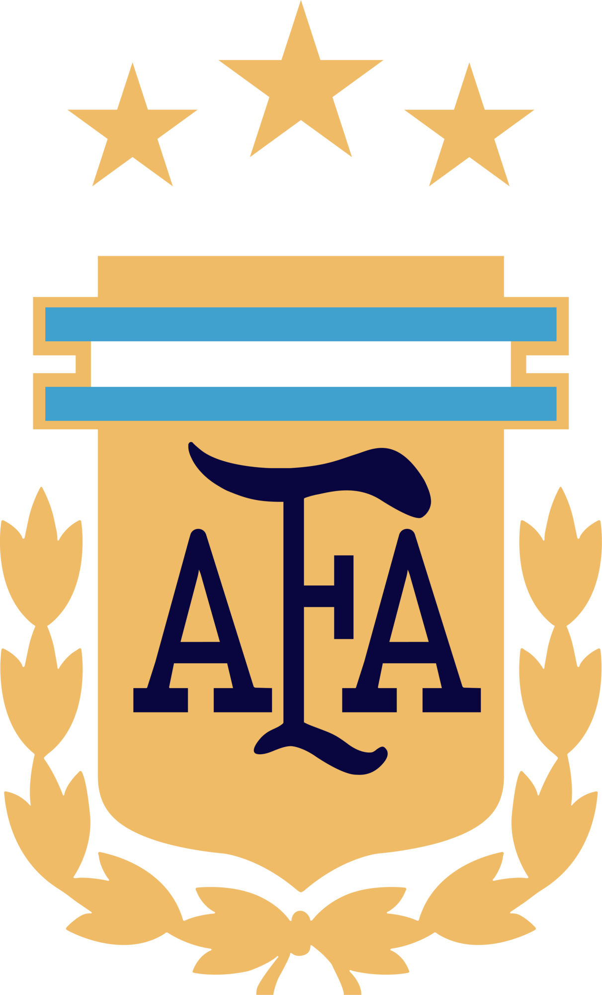 escudo afa argentina 3 star 2026 original seeklogo